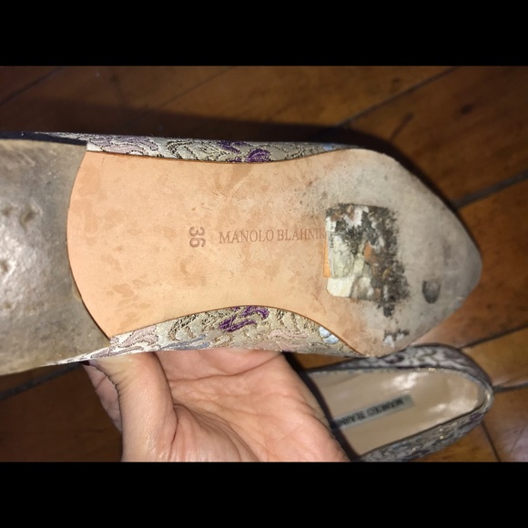 Manolo Blahnik Brocade Ballet Flats w/ Bow - 36 - Picture 6 of 6